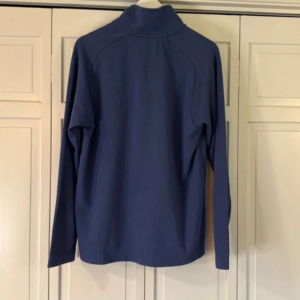 Banana Republic moisture wicking quarter zip pullover blue large